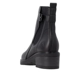 Remonte Black Leather Chelsea Style Ankle Boot