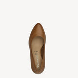 Tamaris "Cognac" Tan Leather Court Shoe