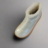 Fitflop Gen-FF Ultra-Mini Metallic D/Faced Shearling Boots In Silver