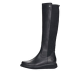 Remonte Odeon Black Stretch Back Long Leather Boot