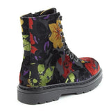 Heavenly Feet "Justina" Floral Velour Ankle Boot