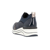 Remonte Blue Combination Wedge Trainer