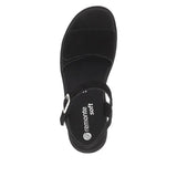 Remonte Black Suede Leather Platform Sandal