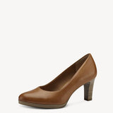 Tamaris "Cognac" Tan Leather Court Shoe