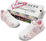 Skechers Uno Spread The  Love White/ Coral