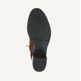 Caprice Leather Knee Length Boot in Cognac Brown