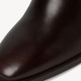 Tamaris Brown Leather Block Heeled Boot