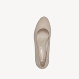 Tamaris Nude Suede Leather Wedge Shoe