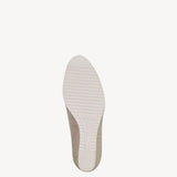 Tamaris Nude Suede Leather Wedge Shoe