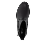 Remonte Black Leather Chelsea Style Ankle Boot