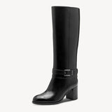 Tamaris “1-25533-45” Long Leather Boot in Black