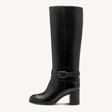 Tamaris “1-25533-45” Long Leather Boot in Black