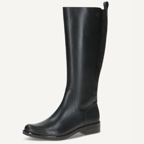 Caprice Leather Knee Length Boot In Black (XS LEG)
