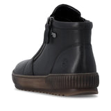 Remonte Low Rise Black Leather Ankle Boot.
