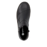 Remonte Low Rise Black Leather Ankle Boot.