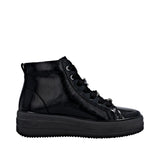 Remonte Black Patent Leather Ankle Boot
