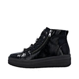 Remonte Black Patent Leather Ankle Boot