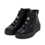 Remonte Black Patent Leather Ankle Boot