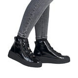 Remonte Black Patent Leather Ankle Boot