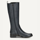 Caprice Leather Knee Length Boot In Ocean Comb