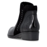 Remonte Black Suede and Leather Ankle Boots