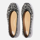Fit Flop Delicato Woven Ballet Flats in Black/Ivory