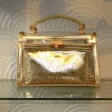 Diamante Sparkle Perspex Handbag in Gold, Silver, or Black