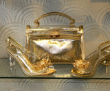 Diamante Sparkle Perspex Handbag in Gold, Silver, or Black