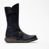 Fly London Mes 3/4 Length Leather Boot in Blue