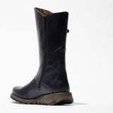 Fly London Mes 3/4 Length Leather Boot in Blue