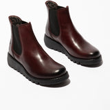 Fly London Salv Rug Ankle Boot in Wine
