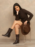 Lunar Shyanne Dark Brown Cowboy Boot