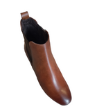 Marco Tozzi Light Brown Leather Block Heel Ankle Boot 