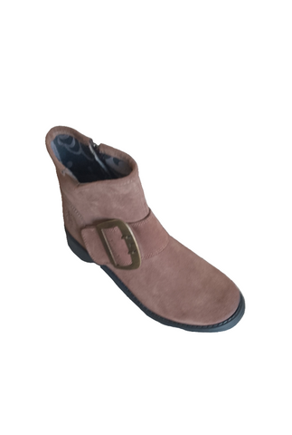 Fly London Riley Ankle Boot in Taupe Suede 