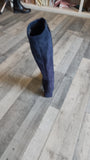 Caprice Navy Block Heel Stretch Leg Boots