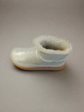 Fitflop Gen-FF Ultra-Mini Metallic D/Faced Shearling Boots In Silver