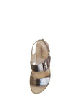 Caprice Platin Metallic Leather Sandal