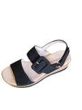 Caprice Black Nubuck Leather Sandal