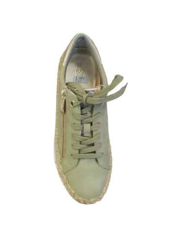 Marco Tozzi Moss Green Trainer with side Zip