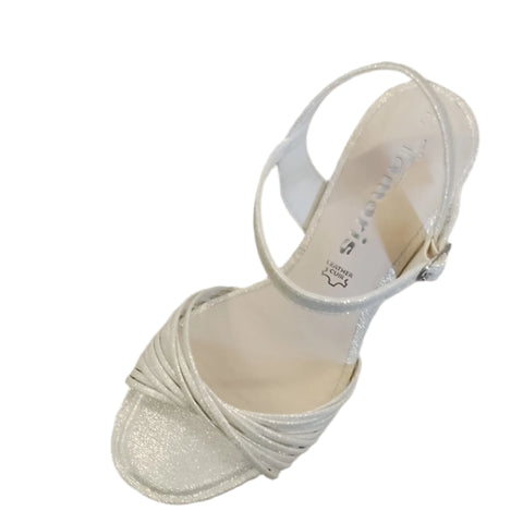 Tamaris Champagne Sparkle Heeled Sandal