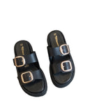 Tamaris Black Leather Sandal