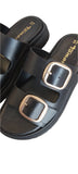 Tamaris Black Leather Sandal