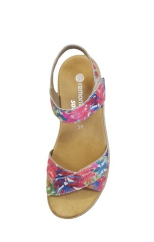 Remonte Multi Coloured Adjustable Leather Sandal
