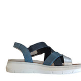 Remonte Navy and Blue Leather Sandal