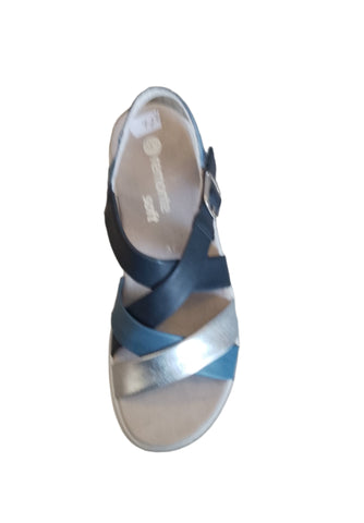Remonte Navy and Blue Leather Sandal