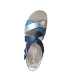 Remonte Navy and Blue Leather Sandal
