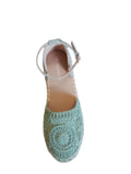 Marco Tozzi Crochet Espadrille in Sage