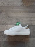 Remonte White Leather Trainer with Gold Trim