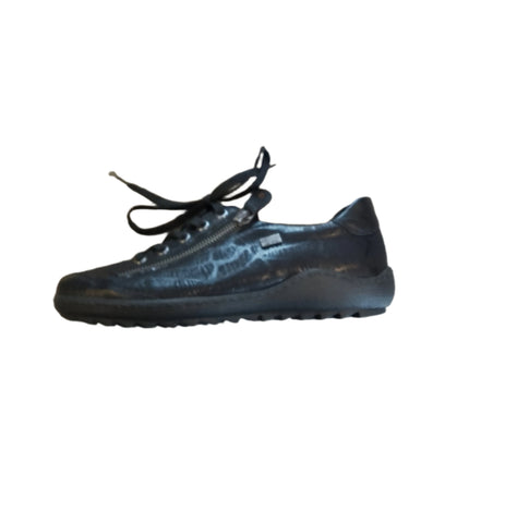 Remonte Black Leather Womens Trainer