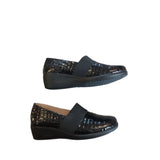 Caprice Black Patent Leather Slip on Shoe